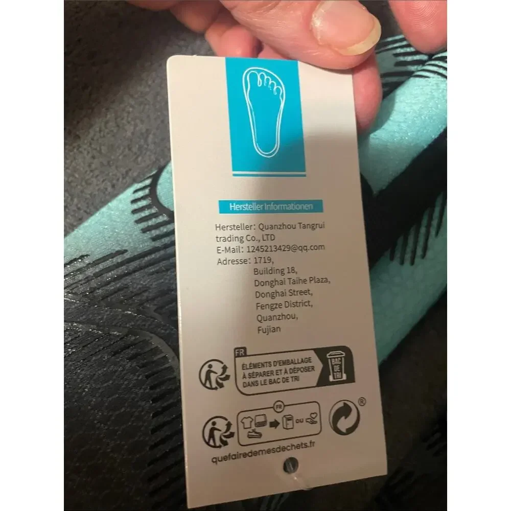 Men's Black and Teal Slip-On Water Shoes